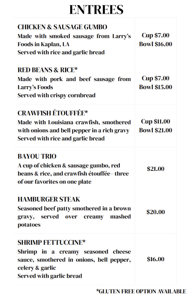 entrees